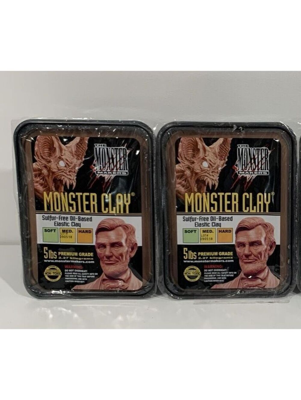 10lb Monster Clay Premium Grade Modeling Clay - Medium - (10lb case) - OLD SIZE